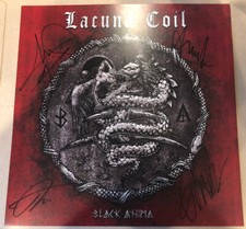 Lacuna Coil Autographed 12x12 Black Anima Album Flat