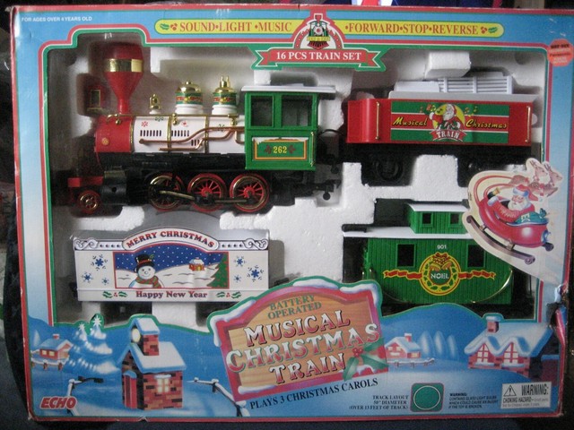 musical christmas train set