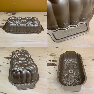 NORDIC WARE - PUMPKIN LOAF - Bronze-colored Heavy Aluminum Cake Bread Pan
