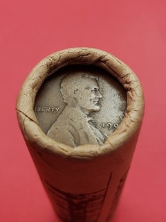 1909 S LINCOLN WHEAT CENT 1915 S LINCOLN WHEAT PENNY COIN ROLL ENDERS BANKROLLED