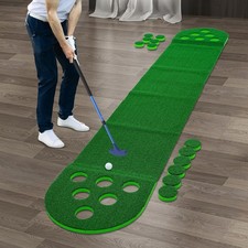 Golf Course Mat Golf Training Aids with Adjustable Clubs 2 Golf Balls