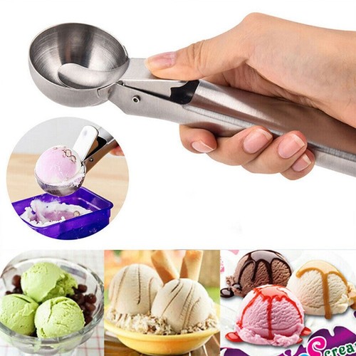 Broco Paletta Cucina, Pratica della Frutta dell'Acciaio Inossidabile Paletta del Gelato Cucchiaio con Manico in plastica da Cucina Tool (8cm