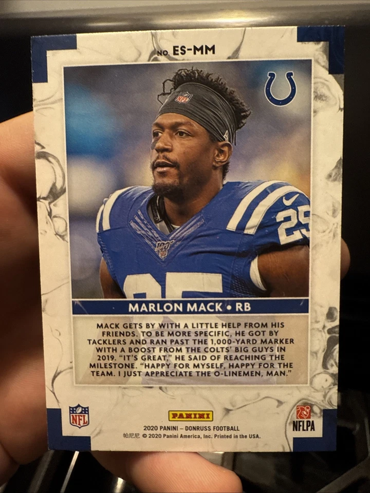 2020 Panini Donruss - The Elite Series Marlon Mack #ES-MM - Image 2 of 2