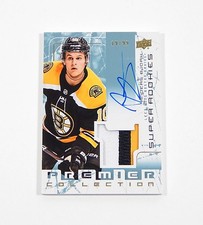 2017-18 Upper Deck Premier '03-04 Tribute Rookie Auto Patch Anders Bjork RC /99