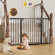 Baby Safety Gate Wide Stairway Extra Wide Dog Pressure Mounted Large Doorway
