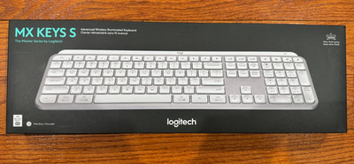  NEW  Logitech MX Keys S Wireless Keyboard Smart Actions Shortcuts (Pale Gray)