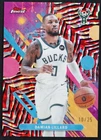 2025 Topps Finest Basketball Red Black Geometric Refractor Damian Lillard #44