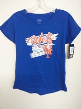 NWT Girl's MLB New York Mets T-shirt Youth M 10-12 Genuine Merchandise Blue