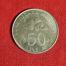 Malaysia 50 sen ISSUED 2005 Free Shipping M136