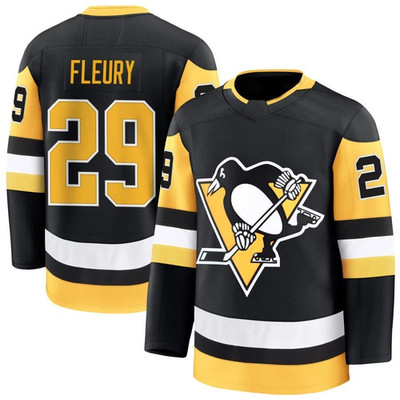 Custom Men's #29 Fleury White Away / Black Home All Stitched Jersey Sz S-6XL