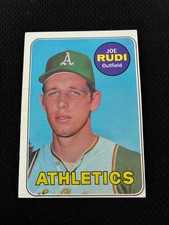 JOE RUDI ROOKIE TOPPS 1969 OAKLAND A'S #587 RC BASEBALL CARD