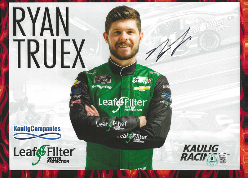 NASCAR 2009 2010 Champion ~ Ryan Truex ~ Signed 2-Sided 8x11 Hero Photo Card BAS
