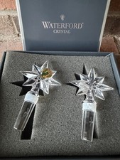 Boxed set Waterford Crystal Congratulations Star Wine Bottle Stoppers 114975 New