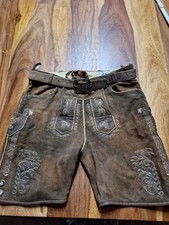 Moser Trachten Kinder Lederhose Gr.146 echt Ziegen Leder Top Zustand 109.-