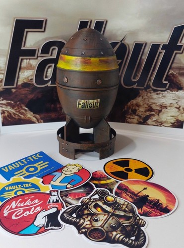Fallout Series Mini Nuke 6 inches Replica Bomb & 10 Waterproof Sticker ...
