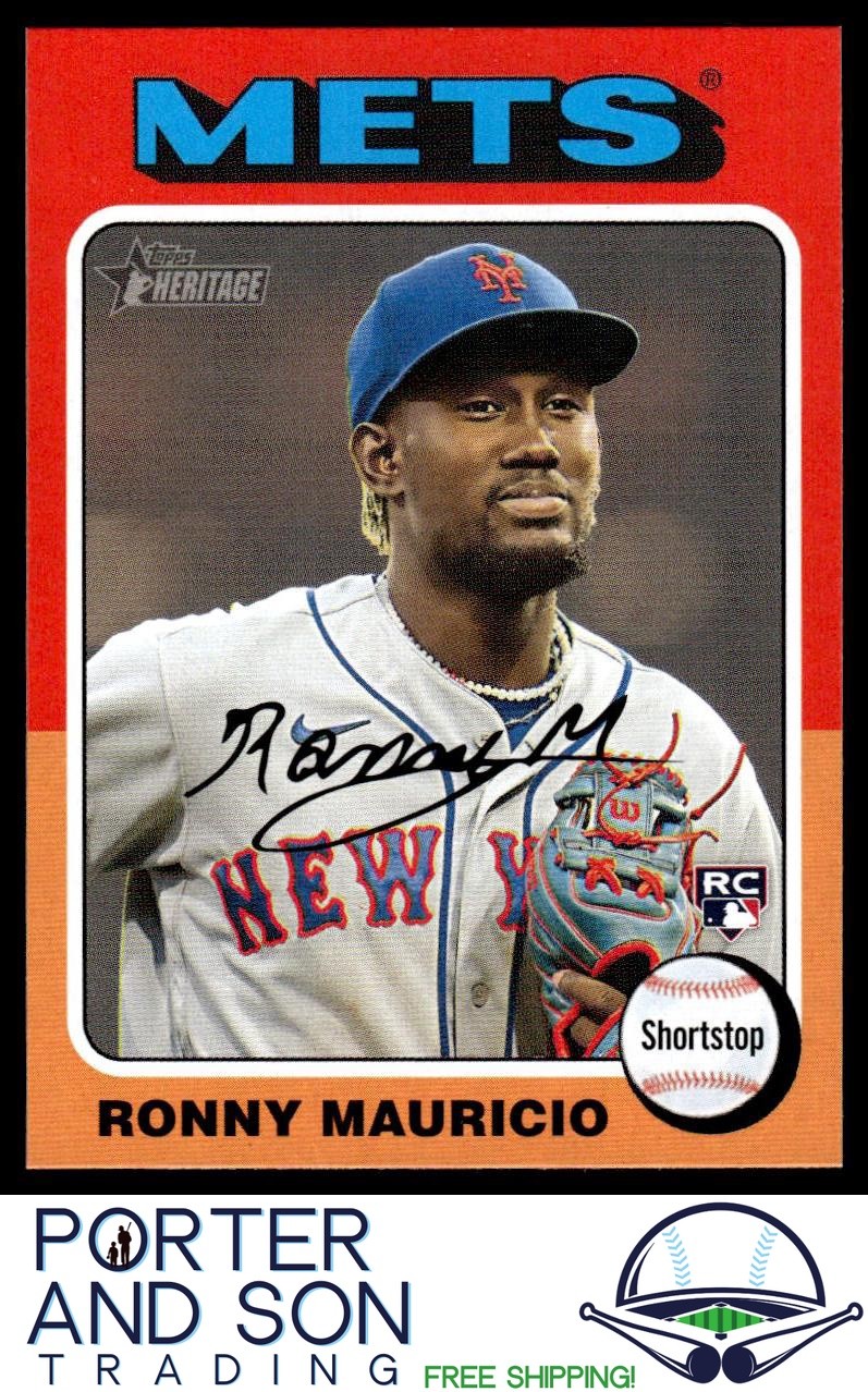 Ronny Mauricio 2024 Topps Heritage RC #296 New York Mets Baseball Card