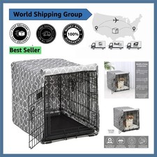 Calming Small Dog Crate Cover - Waterproof  Flexible Design for 24-Inch Crates