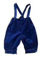 Vintage Childrens Hour Boys 3T Suspender Shorts Knickers Blue Velvet Holiday