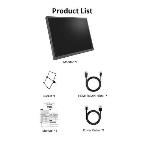1280P Portable Monitor 10.5-Inch sRGB 15:10 Low Blue Light xBox PS4 PS5 Laptop - Picture 6 of 6