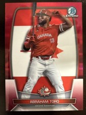 2023 Bowman Chrome - Abraham Toro #WBC-8 Red Refractor 5/5 - Bookend