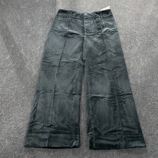 MAEVE The Colette Velvet Crop Wide-Leg Pants Women's Size 31 Carbon