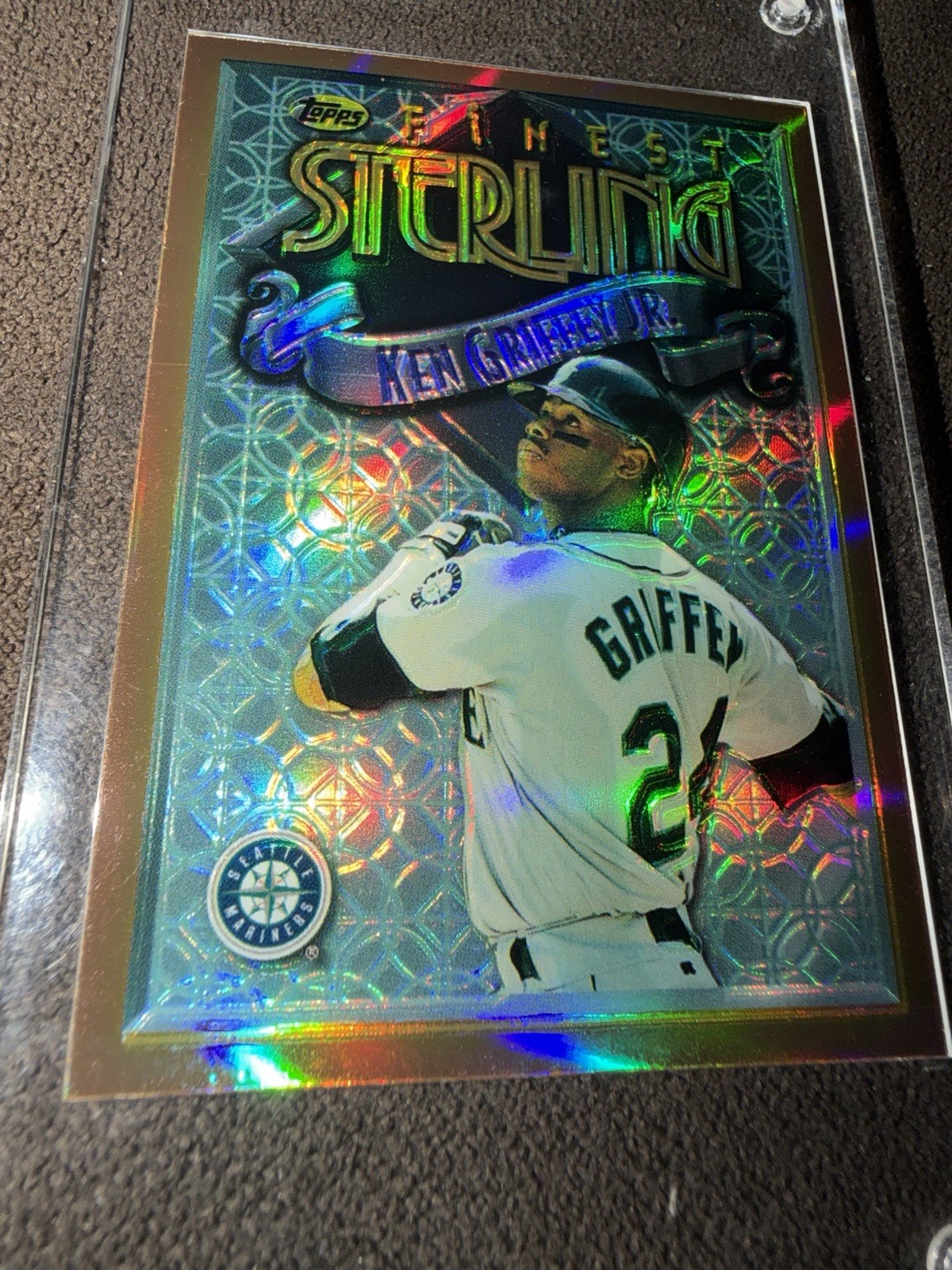 1996 Finest STERLING #24 Ken Griffey Jr. Refractor HOF MARINERS GRADE READY