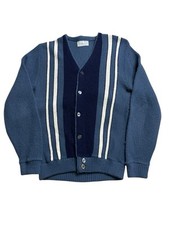 Vintage 1960s BRENT Prep by Montgomery Ward Argyle Shaggy Cardigan