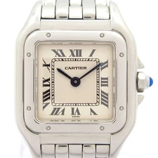 Auth Cartier Panthere SM W25033P5 C******* Silver Women's Wrist Watch