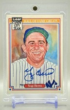 Yogi Berra 1987 Leaf Candy City Team - Hall of Fame Greats On-Card Auto JSA COA