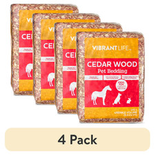  4 pack Vibrant Life Cedar Wood Pet Bedding, 141 L Bag