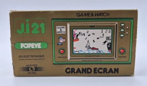 Nintendo Game & Watch Popeye Large Screen Console J.I21 Original Battery Box