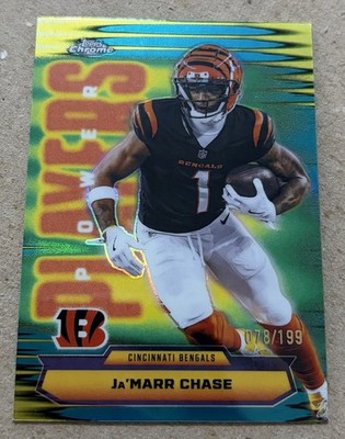 2025 Chrome #PP-21 Ja’Marr Chase Power Players Aqua Refractor 78/199 Bengals
