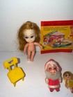 Vintage MATTEL Little Kiddles  NURSE Jewelry Case LOUISE LOCKET Santa STROLLER — photo 9