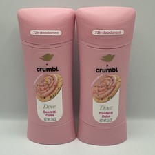  2 Dove X Crumbl Deodorant Stick Solid Confetti Cake Aluminum Free 2.6 Oz. NEW