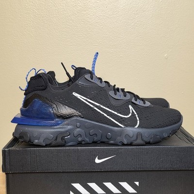 Nike React Vision Black Game Royal Blue Running Shoes DV6491-001 Men's Size 12.5