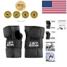 Multi-Sport Wrist Guards in Black - Enhanced Safety for Skating Activities