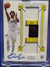 Ochai Agbaji National Treasures True RPA /99 On Card 2022/23 Rookie Patch Auto. rookie card picture