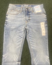 Cat  Jack Adjustable Waist Straight Light Blue Jeans For Boys 8 Husky