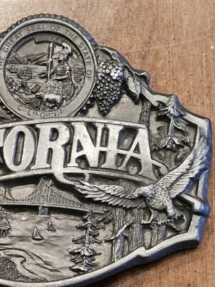 Hebilla de cinturón vintage del estado de California Foto 3 de 4