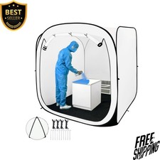 New 6x6x6ft Pop Up Paint Booth Portable Spray Tent Mesh Door Window Black Floor New 6x6x6ft Pop Up Paint Booth Portable Spray Tent Mesh Door Window Black Floor
