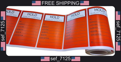 Hold Quality Control Labels Stickers, 3×5 Inch Quality Hold Stickers Inventory