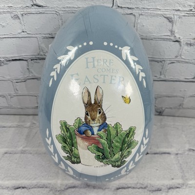 Pottery Barn Kids XL 13'' Nestler Egg Peter Rabbit German Paper Mache 2015 Sealed
