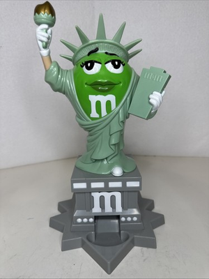 #ad M amp;M#x27;s GREEN Statue of Liberty M amp; M World Candy Dispenser Still Works $15.95