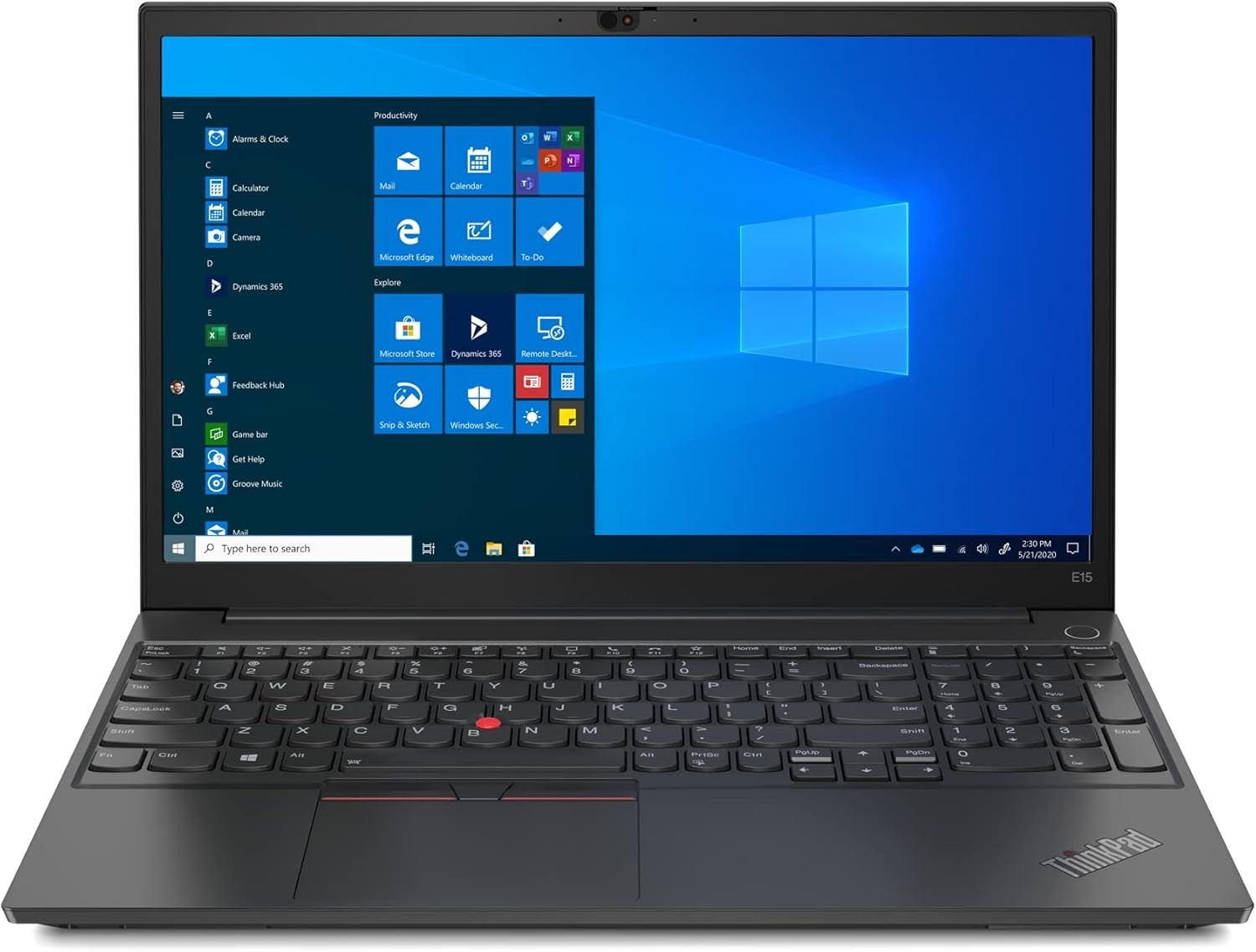 Lenovo ThinkPad E15 / Intel i5-10210U / 256GB SSD / 8GB RAM / Windows 11 Pro