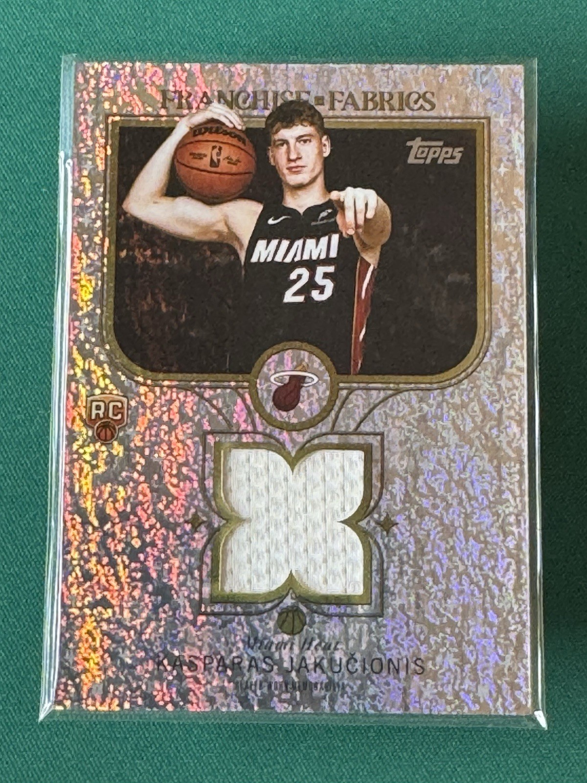 2025-26 Topps - Franchise Fabrics Kasparas Jakucionis #FF-KJ Foil Heat RC