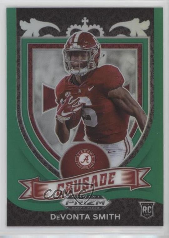 2021 Panini Prizm Draft Picks Crusade Green Prizm DeVonta Smith #165 1ij1