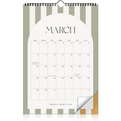 Aesthetic 2025-2026 Wall Calendar - Runs from May 2025 Until December Multi 
