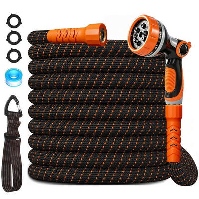 #ad New Best Garden Hose 50Ft Ultra Flexible Water None Expandwith 10 Function $46.15