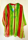 Hingucker! Bluse/Tunika leuchtend grün/rot/weiß *neu* S/M