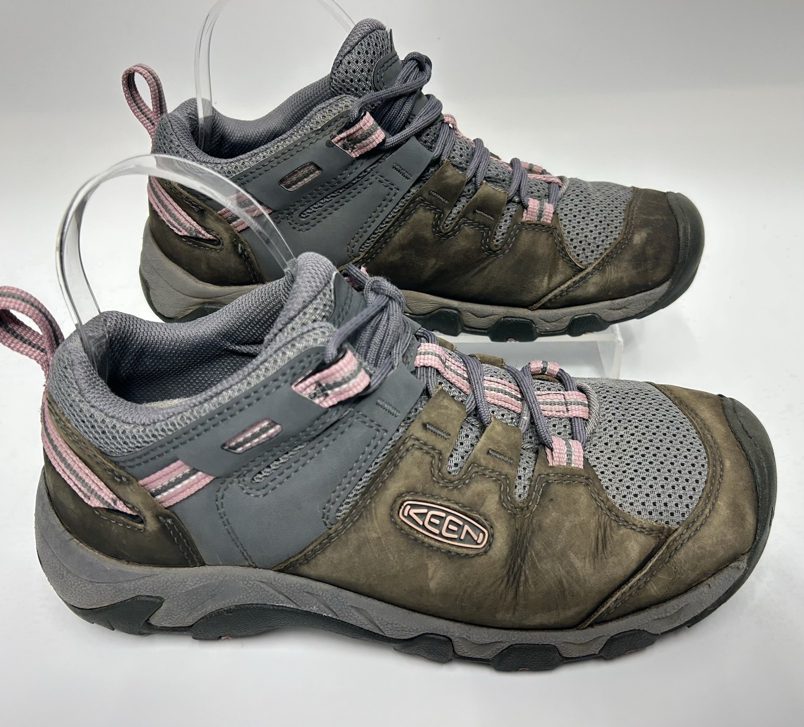Scarpe da trekking Keen Steen Vent da donna taglia 10 grigio in pelle outdoor